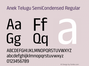 Anek Telugu SemiCondensed Regular Version 1.003图片样张