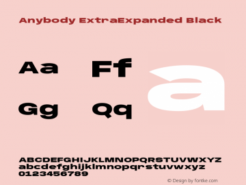 Anybody ExtraExpanded Black Version 1.111图片样张