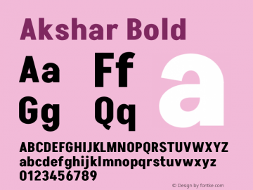 Akshar Bold Version 1.000图片样张