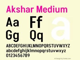 Akshar Medium Version 1.000图片样张