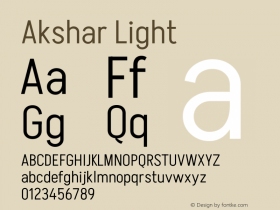 Akshar Light Version 1.000图片样张