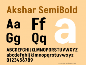 Akshar SemiBold Version 1.000图片样张