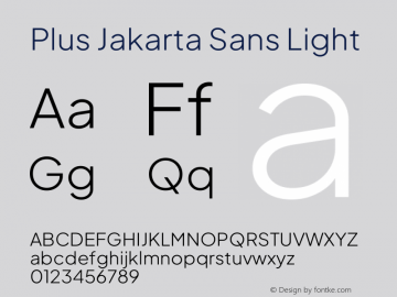 Plus Jakarta Sans Light Version 2.006图片样张