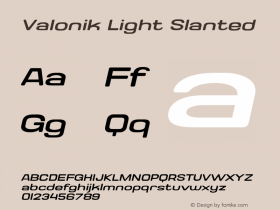 Valonik-LightSlanted Version 1.000图片样张