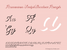 Ramenson ScriptShadowRough Version 1.000;hotconv 1.0.109;makeotfexe 2.5.65596图片样张