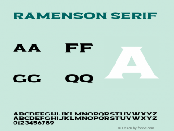 Ramenson Serif Version 1.000图片样张