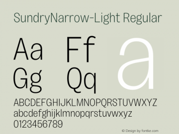 Sundry Narrow W05 Light Version 1.00图片样张
