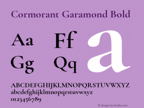 Cormorant Garamond Bold Version 3.302图片样张