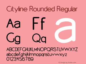 Cityline Rounded 900 Version 001.000图片样张