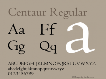 Centaur Regular Version 2.045;PS 002.000;hotconv 1.0.51;makeotf.lib2.0.18671图片样张