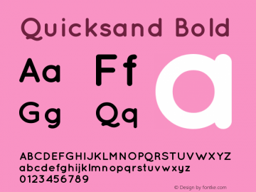 QuicksandBold-Regular Version 001.001图片样张