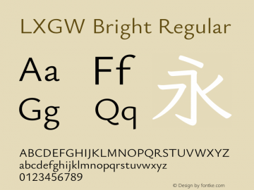 LXGW Bright Regular Version 0.014;FEAKit 1.0图片样张