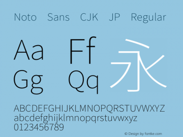 Noto Sans CJK JP Version 2.004;hotconv 1.0.118;makeotfexe 2.5.65603图片样张