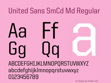 United Sans SmCd Md Regular Version 1.101;PS 001.001;hotconv 1.0.38 Font Sample