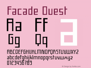 Facade Ouest Version 1.000;hotconv 1.0.109;makeotfexe 2.5.65596图片样张