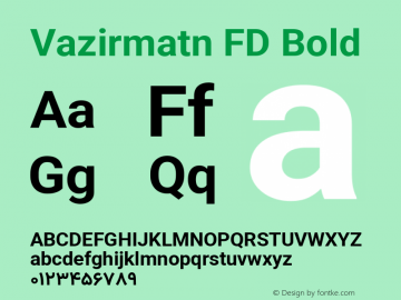 Vazirmatn FD Bold Version 32.1图片样张