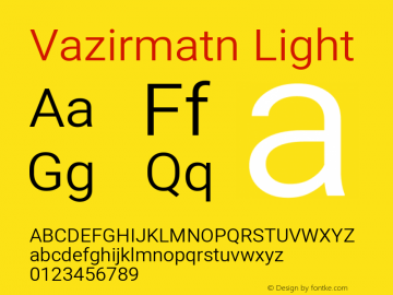 Vazirmatn Light Version 32.1图片样张