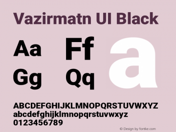 Vazirmatn UI Black Version 32.1图片样张