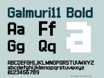Galmuri11 Bold Version 1.09图片样张