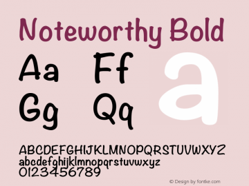 Noteworthy Bold 17.0d1e1图片样张