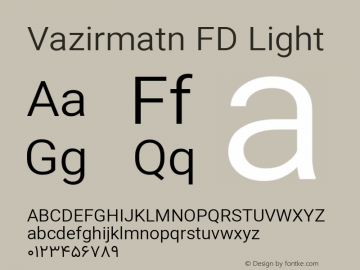 Vazirmatn FD Light Version 32.101图片样张