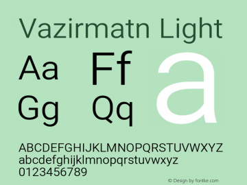 Vazirmatn Light Version 32.101图片样张