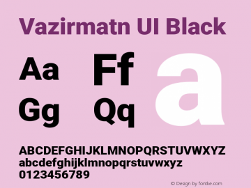 Vazirmatn UI Black Version 32.101图片样张