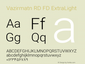 Vazirmatn RD FD ExtraLight Version 32.101图片样张