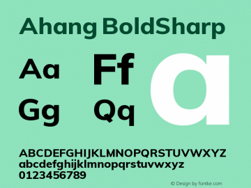 Ahang BoldSharp Version 1.000图片样张