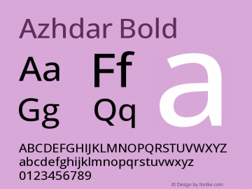 Azhdar-Bold Version 1.0图片样张