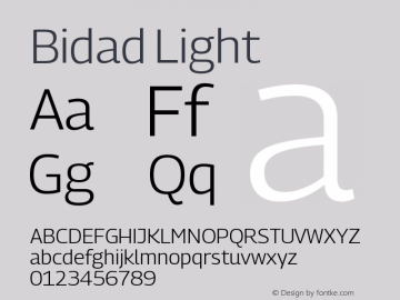 Bidad Light Version 1.000图片样张