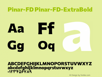 Pinar-FD ExtraBold Version 2.000图片样张