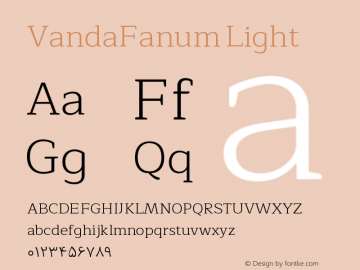 VandaFanum Light Version 1.000图片样张