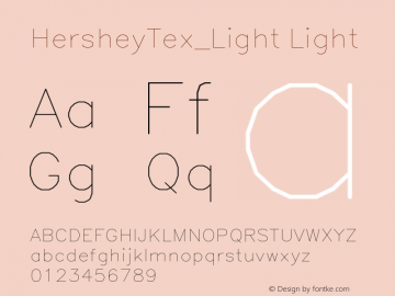 HersheyTex-Light Version 1.0图片样张