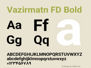 Vazirmatn FD Bold Version 32.102图片样张