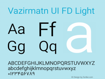 Vazirmatn UI FD Light Version 32.102图片样张