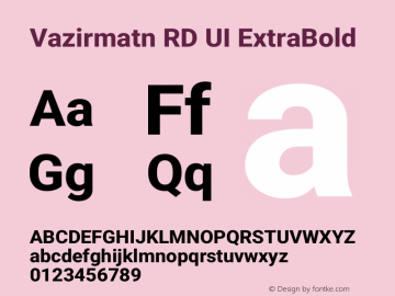 Vazirmatn RD UI ExtraBold Version 32.102图片样张