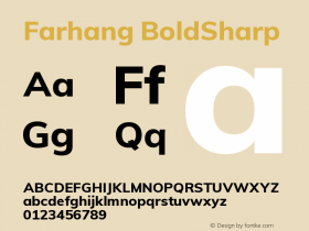 Farhang BoldSharp Version 1.400图片样张