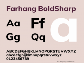 Farhang BoldSharp Version 1.003;hotconv 1.0.109;makeotfexe 2.5.65596图片样张