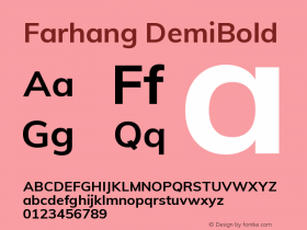 Farhang DemiBold Version 1.400图片样张