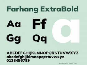 Farhang ExtraBold Version 1.400图片样张