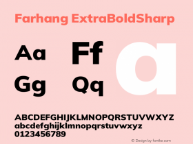 Farhang ExtraBoldSharp Version 1.003;hotconv 1.0.109;makeotfexe 2.5.65596图片样张