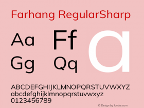 Farhang RegularSharp Version 1.003;hotconv 1.0.109;makeotfexe 2.5.65596图片样张