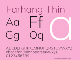 Farhang Thin Version 1.400图片样张
