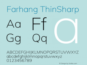 Farhang ThinSharp Version 1.003;hotconv 1.0.109;makeotfexe 2.5.65596图片样张