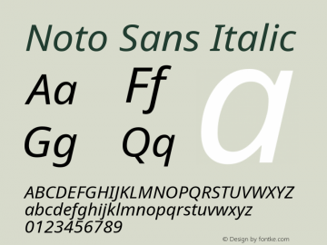 Noto Sans Italic Version 2.007; ttfautohint (v1.8) -l 8 -r 50 -G 200 -x 14 -D latn -f none -a qsq -X 