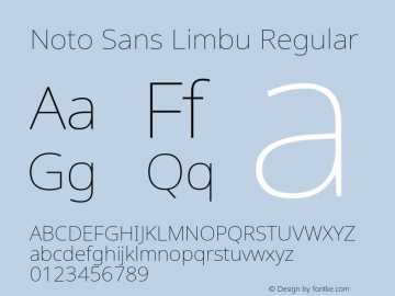 Noto Sans Limbu Regular Version 2.002; ttfautohint (v1.8.4.7-5d5b)图片样张