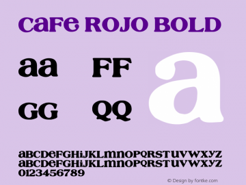 Cafe Rojo Bold Version 1.01 May 5, 2006图片样张