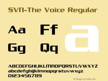 SVN-The Voice Font dùng b?ng m? Unicode图片样张