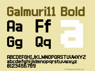 Galmuri11 Bold 2.1.6图片样张